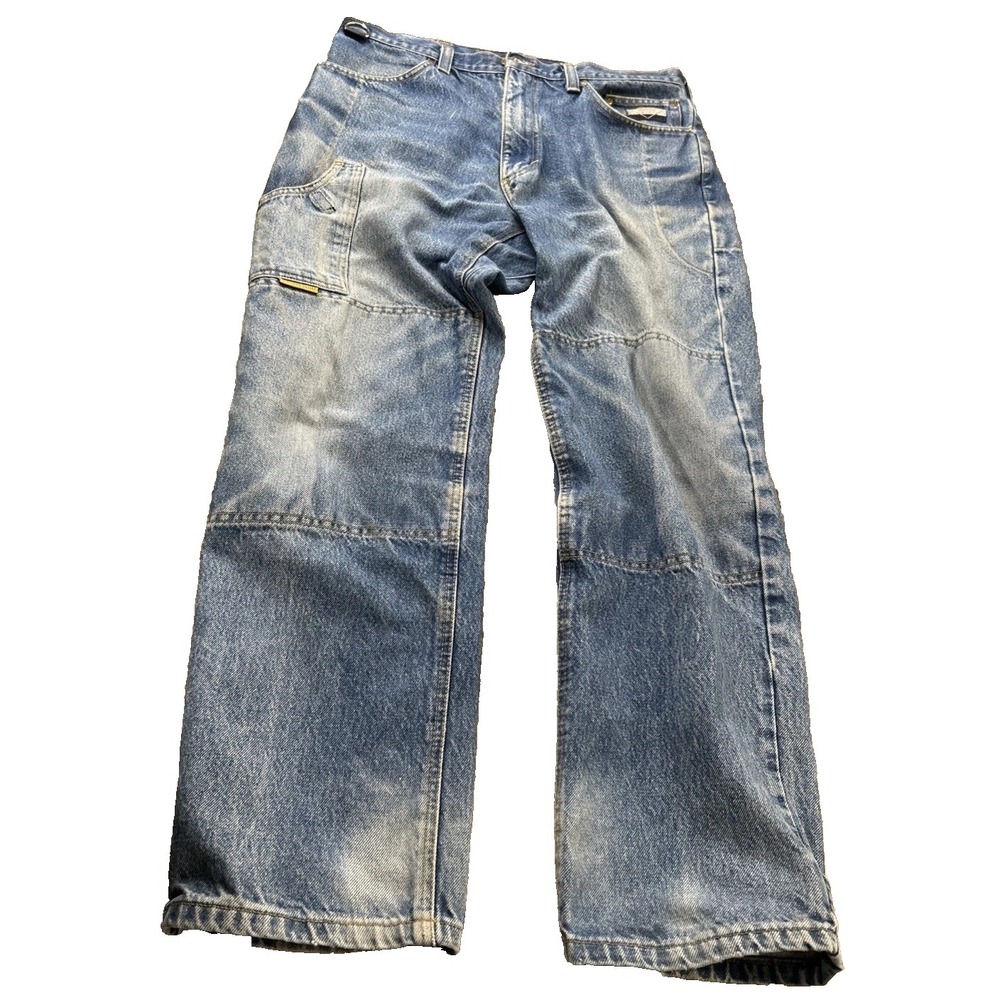 Diamond Gusset Mens Jeans 36x30 Blue